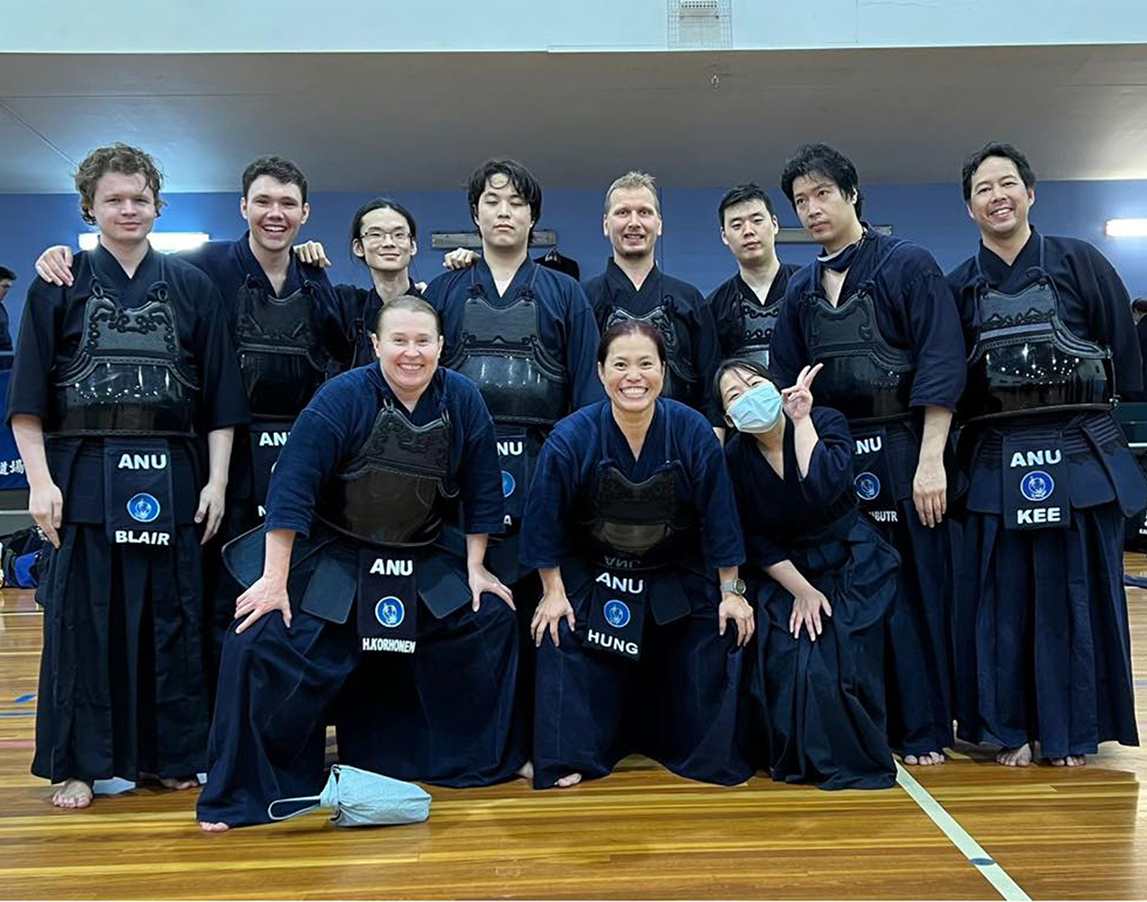 Kendo athlete group photo