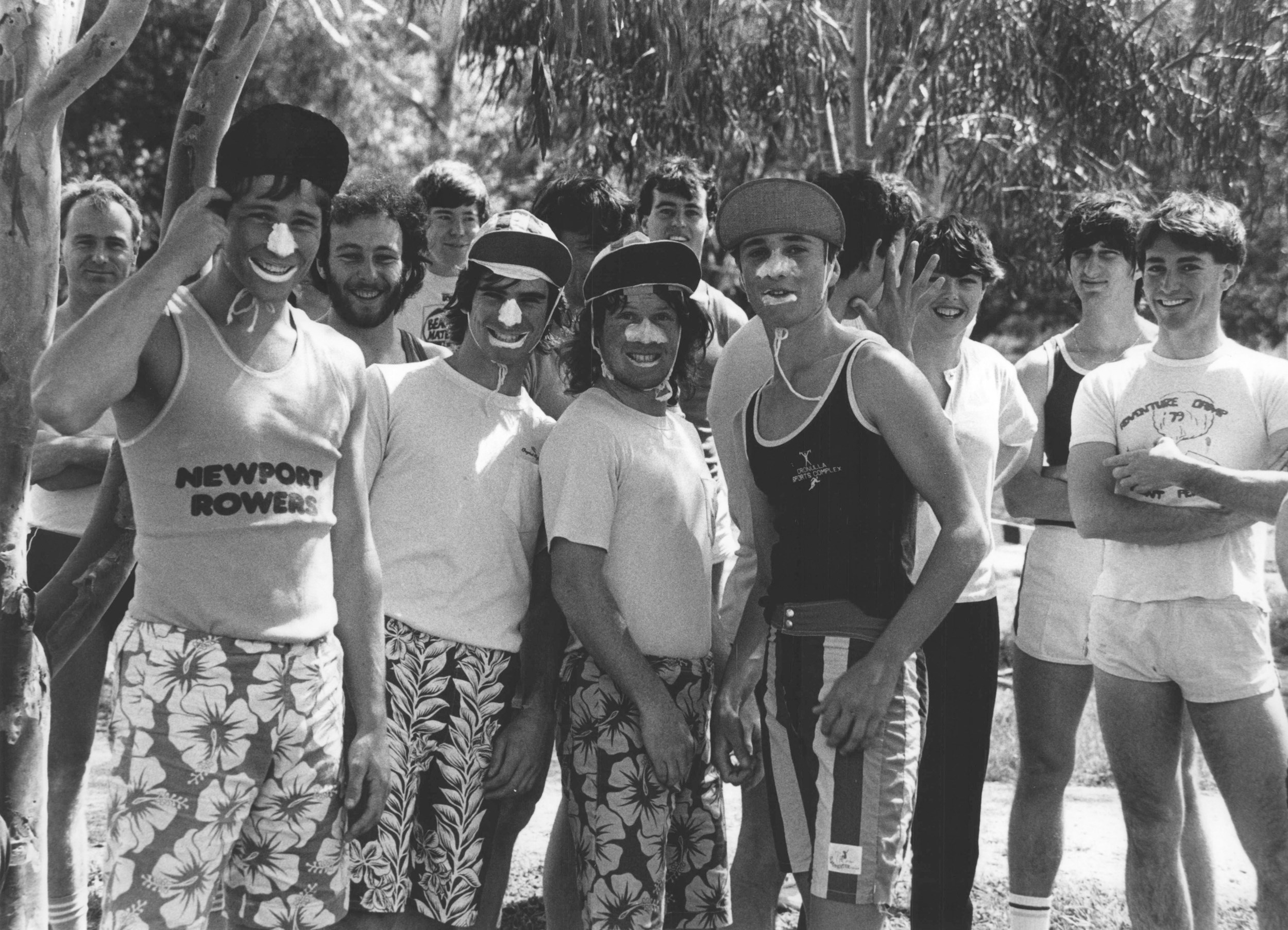 Bruce Hall team at the annual ANU Fun Run, 1983 (ANUA 226-158). Photographer: ANU Photographic Services.